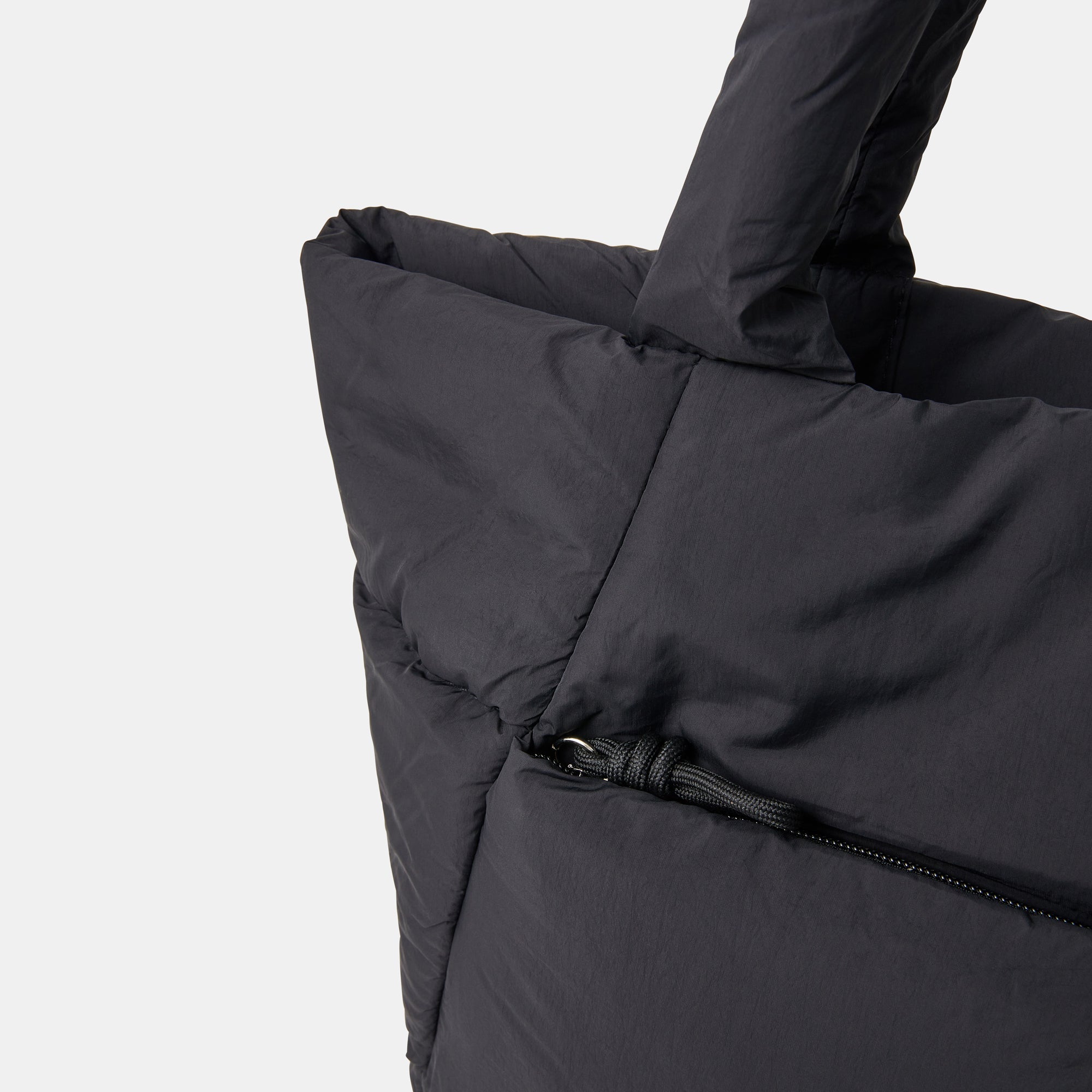 Black Padded Quilted Tote Bag