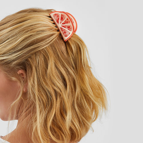 Orange Slice Hair Claw Clip