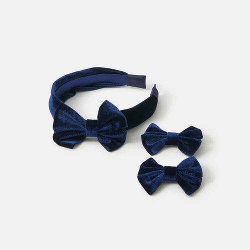 Kids Velvet Bow School Hair Set