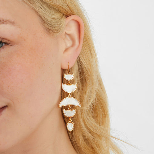 Lunar Long Drop Earrings