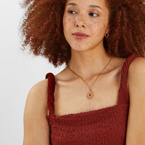 Gold Sunshine Cord Necklace