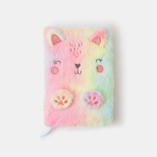 Kids Girls Fluffy Cat Notebook