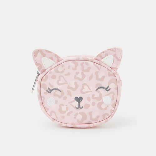 Kids Girls Animal Print Cat Purse