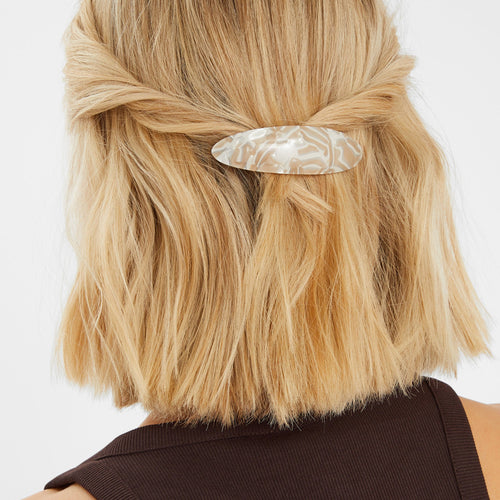 Pearl Resin Barrette Hair Clip