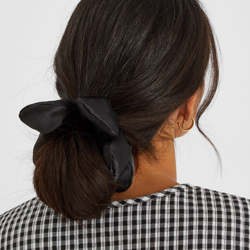 Flower Satin Hair Scrunchie