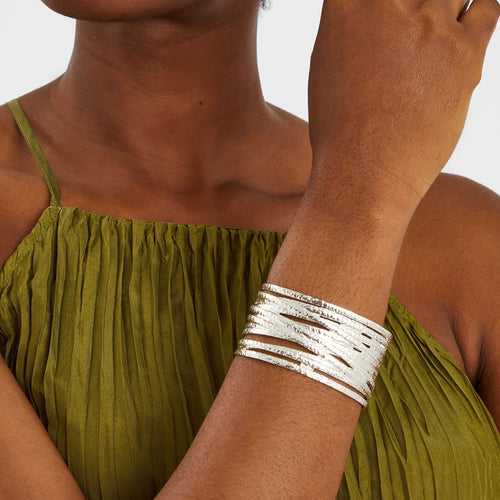 Texture Layered Cuff Bracelet