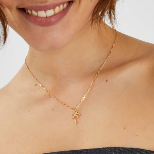 Palm Tree Pendant Necklace