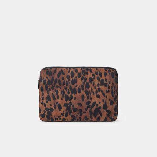 Leopard Print Quilted Laptop Case for Laptop fits upto 13-Inch