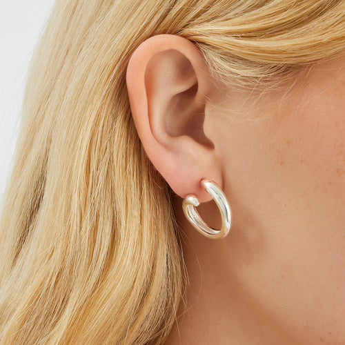 Silver Statement Sun Drop Earrings