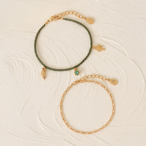 Beach Charm Anklets Pack Of 2
