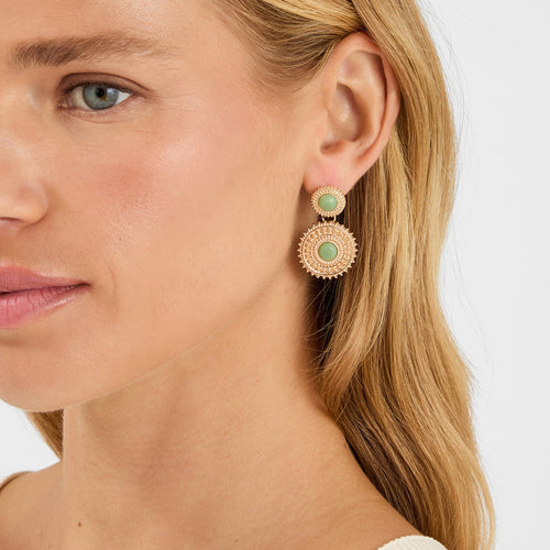 Sunrise Gem Short Drop Earrings