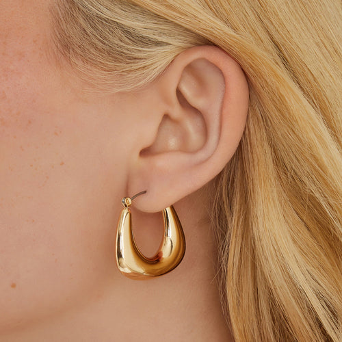 Wide Bubble Hoop Earrings