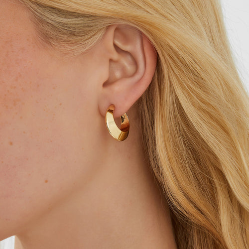 Small Chunky Hoop Earrings