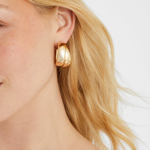 Chunky Twist Hoop Earrings