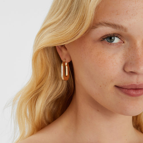 Chunky Square Hoop Earrings