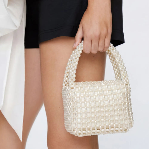 White Pearl Bridal Handbag