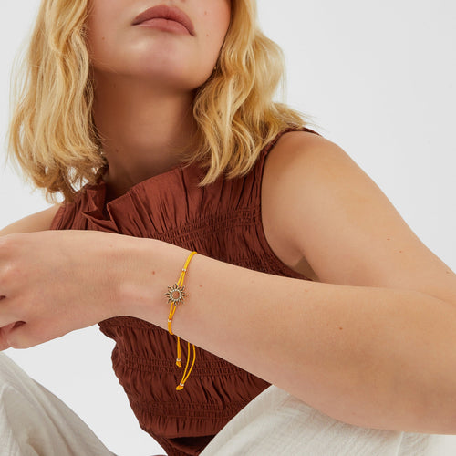 Sun Charm Cord Bracelet