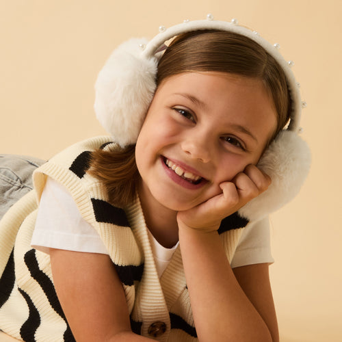 Girls Pearl Embellished Earmuffs