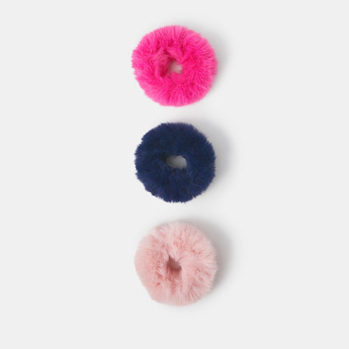 Kids Fluffy Hair Scrunchies Set Of 3