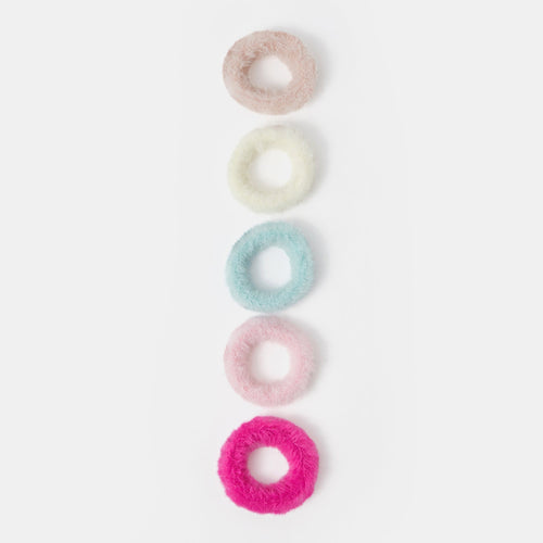 Kids Fluffy Hair Bands Set Of 5