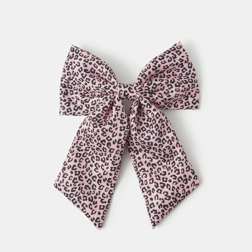 Kids Fluffy Leopard Print Hair Scrunchie-Leopard