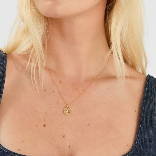 14K Gold-Plated (R) Initial Tag Pendant Necklace Gold
