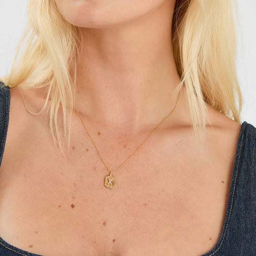 14K Gold-Plated (S) Initial Tag Pendant Necklace Gold