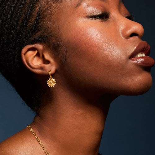 14K Gold-Plated Sun Drop Earrings