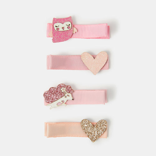 Kids Character Salon Hair Clips Set Of 4