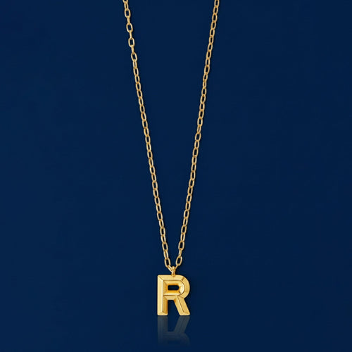 14K Gold-Plated (R) Initial Pendant Necklace Gold