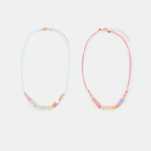 Kids Bff Cord Friendship Necklaces Set Of 2