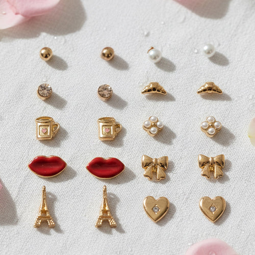 Paris Stud Earrings Pack of 10