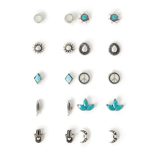 Western Boho Stud Earrings Pack of 10