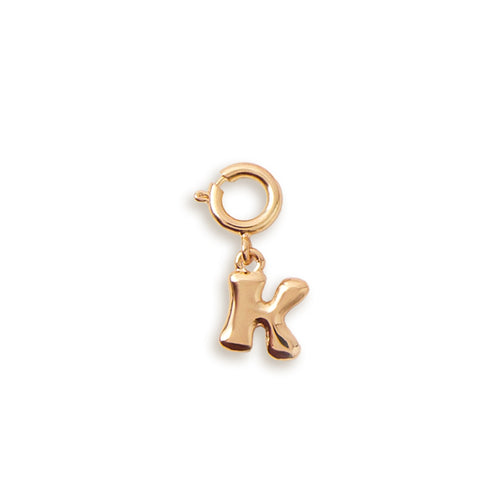 Bubble Initial (K) Gold Pendant Jewellery Charm