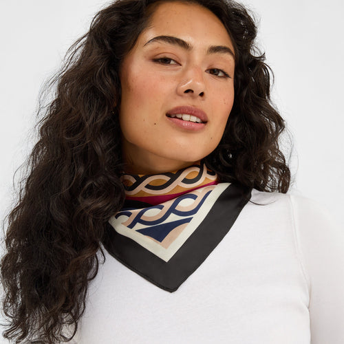 Chain Square Satin Scarf