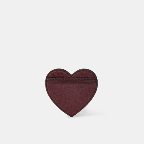 Burgundy Heart Shape Card Holder