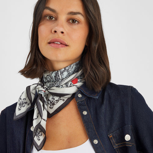 Paris Map Satin Scarf
