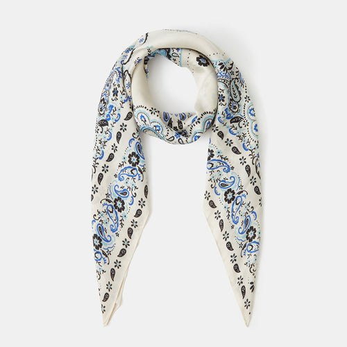 Paisley Square Satin Scarf
