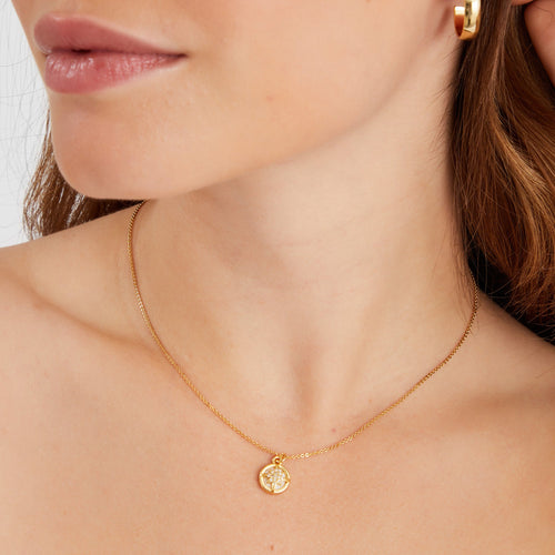 14k Gold-Plated Star Pearl Pendant Necklace