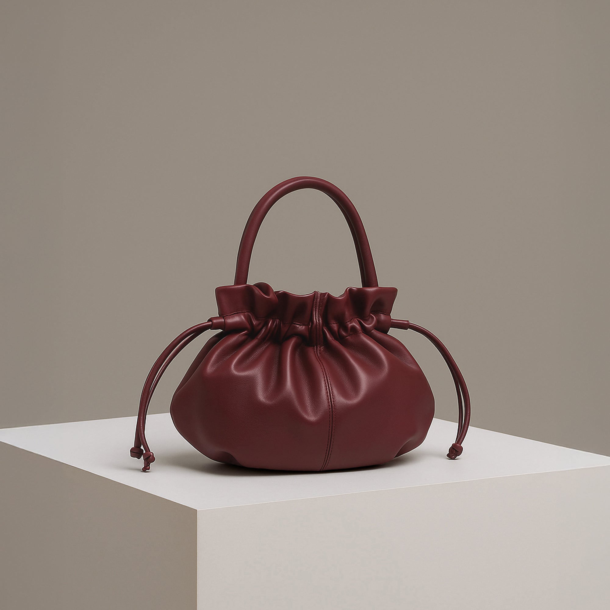 Maroon Drawstring Handheld