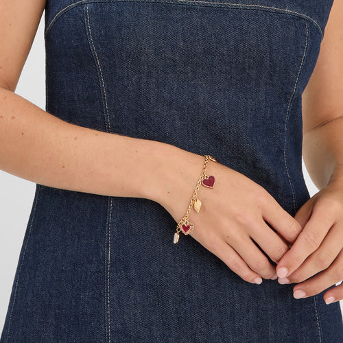 Statement Heart Charm Bracelet