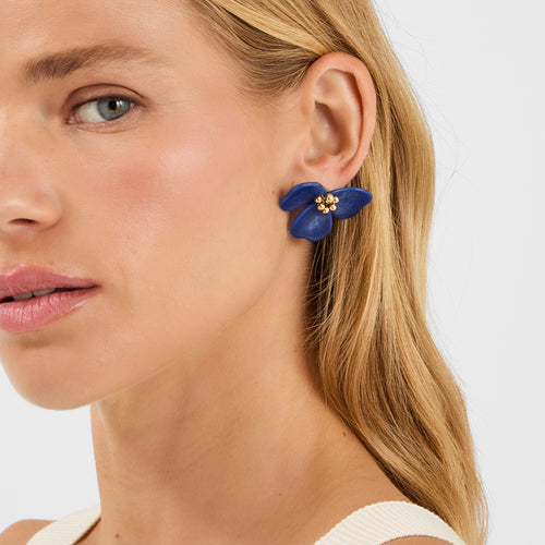 Resin Flower Stud Earrings