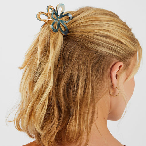 Cut Out Resin Flower Hair Claw Clip