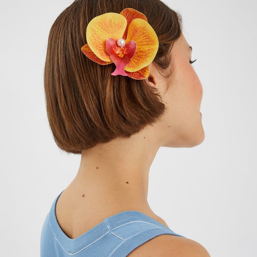 Orchid Flower Hair Claw Clip