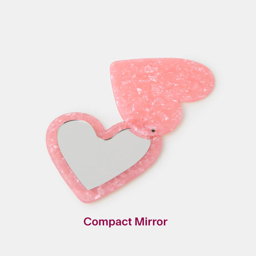 Resin Heart Compact Mirror