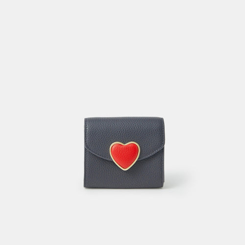 Navy Heart Valentines Purse