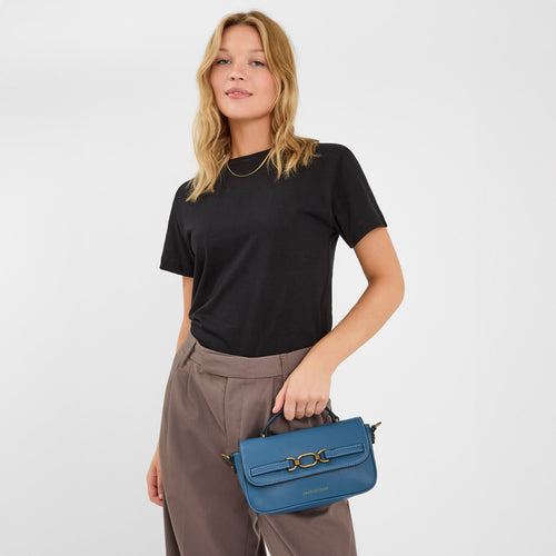 Blue Snaffle Sling Bag