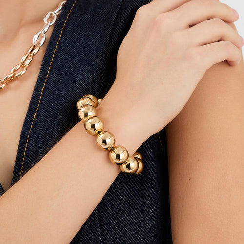 Chunky Bead Bracelet Gold