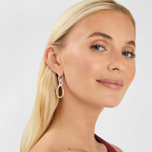Silver Multi Link Drop Earrings