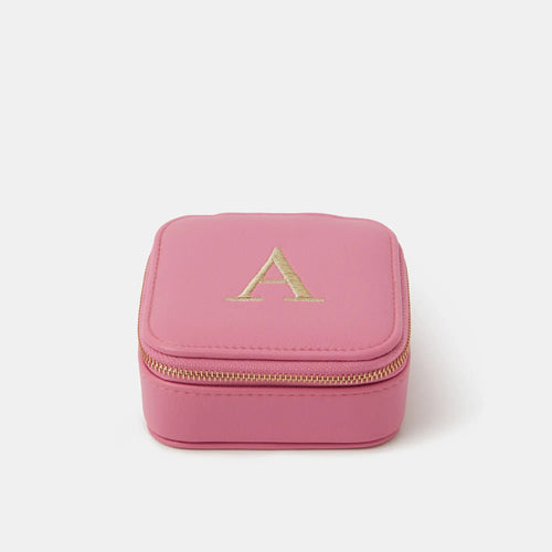 Pink Mini Square Initial Jewellery Box (R)